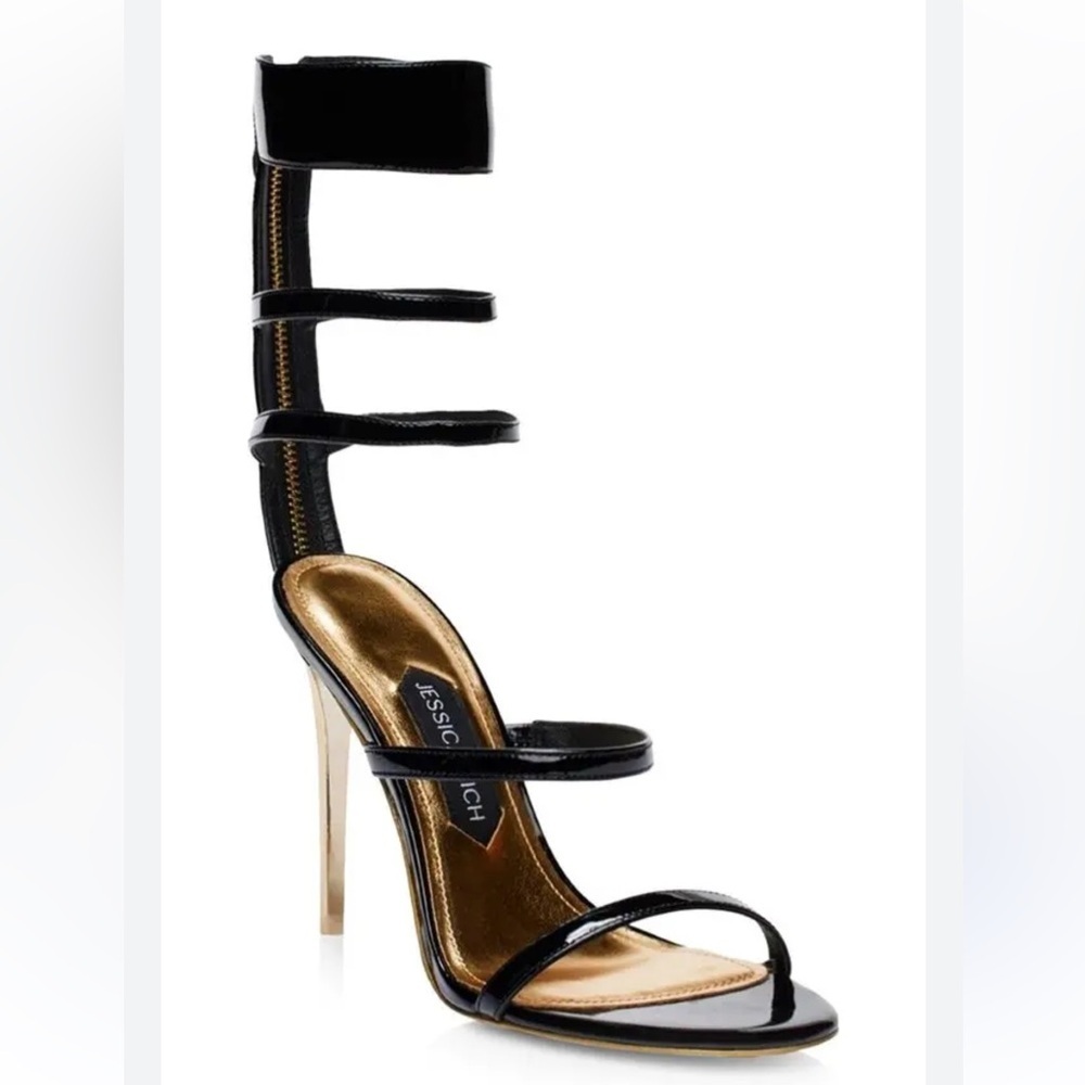 New JESSICA RICH Goddess Sandal in Black Size 38 - Picture 2 of 9